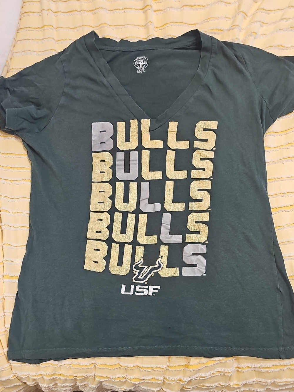 Rivalry Threads Dark Green Graphic Tee with Chest Logo